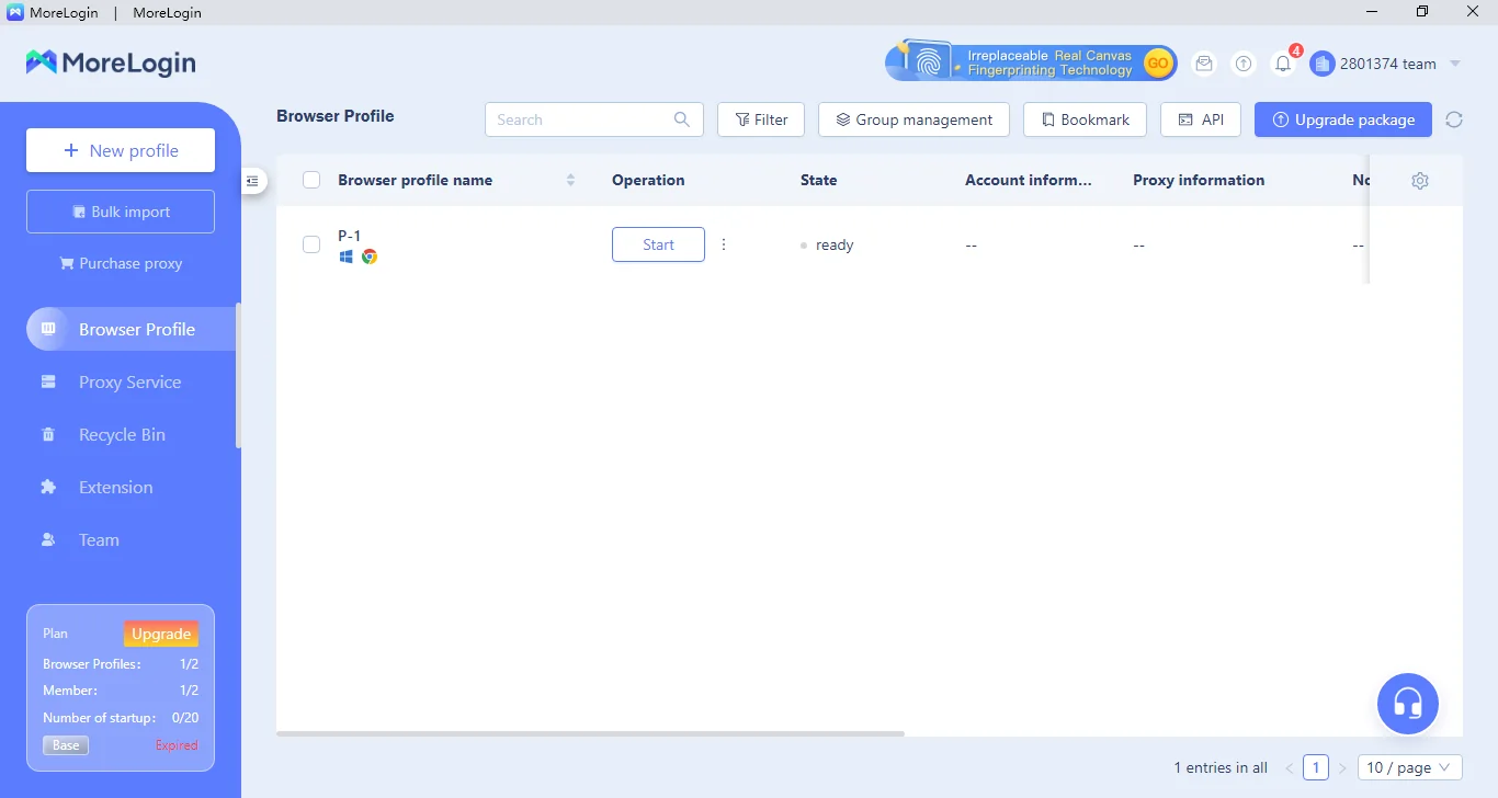 MoreLogin Advanced Browser Fingerprint Technology